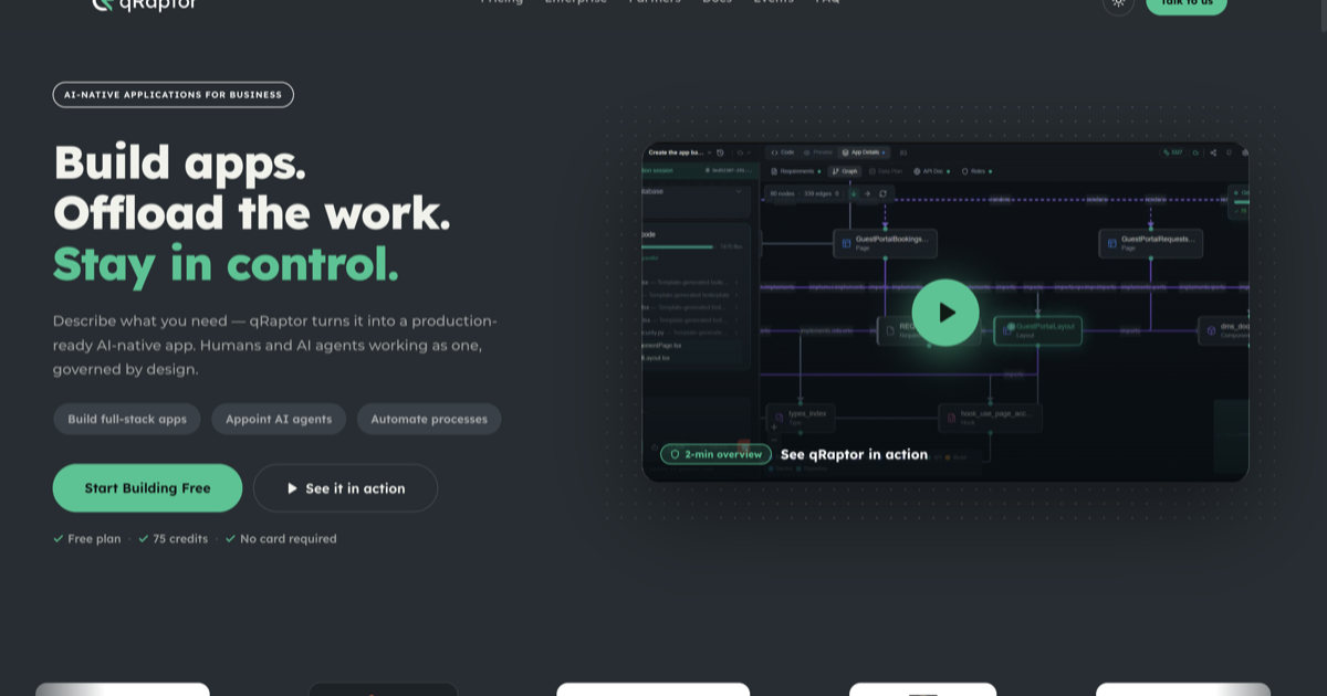 qRaptor — 官网预览图